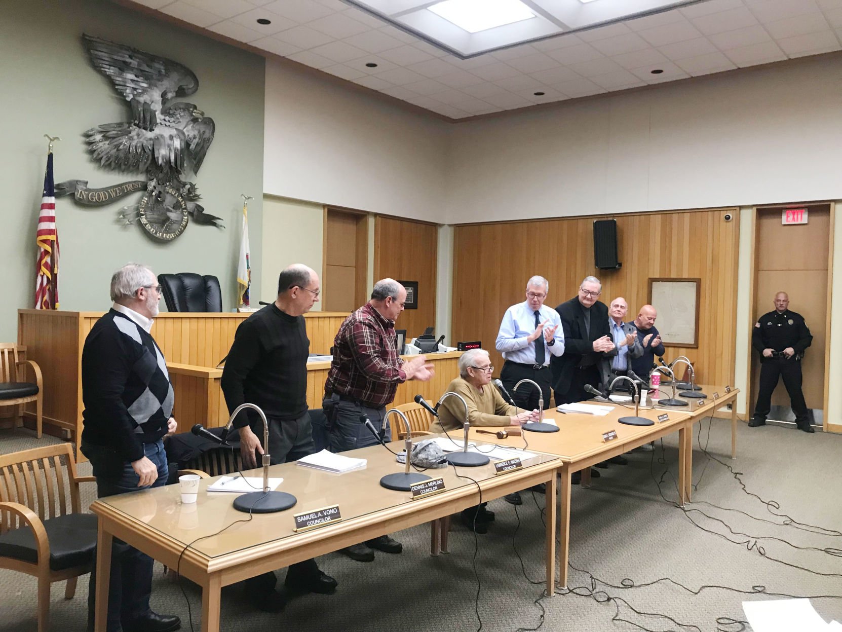 Woodward final council meeting